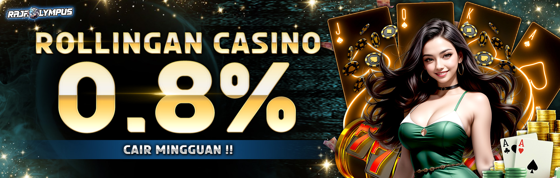 Rollingan Casino 0.8% Mingguan