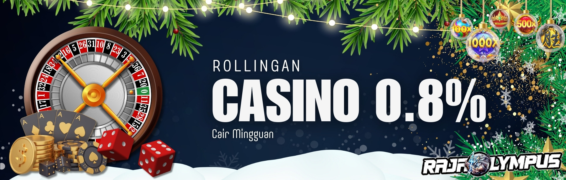 Rollingan Casino 0.8% Mingguan